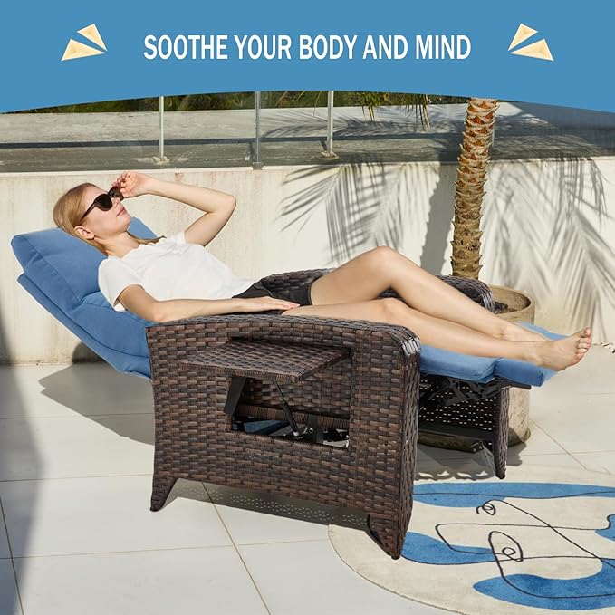 Upgraded Outdoor Recliner Chair, Reclining Patio Chairs - Image 3