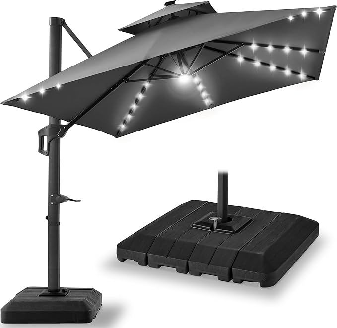 Best Choice Products 10x10ft Cantilever Patio Umbrella w/Base Included by BestChoiceProducts