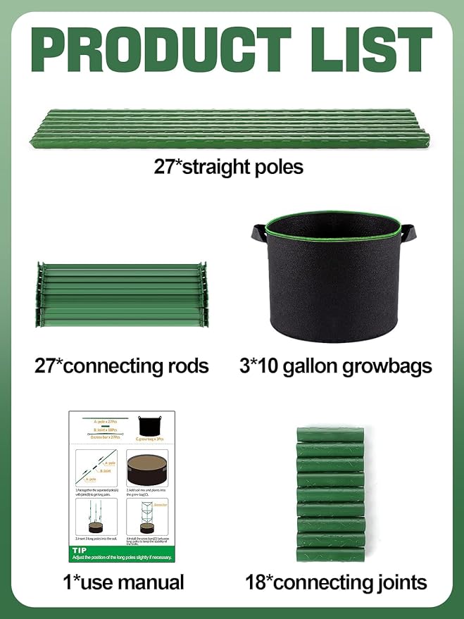 ANPHSIN 3 Sets Tomato Cages - Image 7