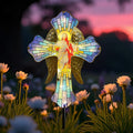 Solar Jesus Cross for Gemetery Graver, Grave Decorations for Cemetery, Sympathy by HokfirmHomeDecorGarden