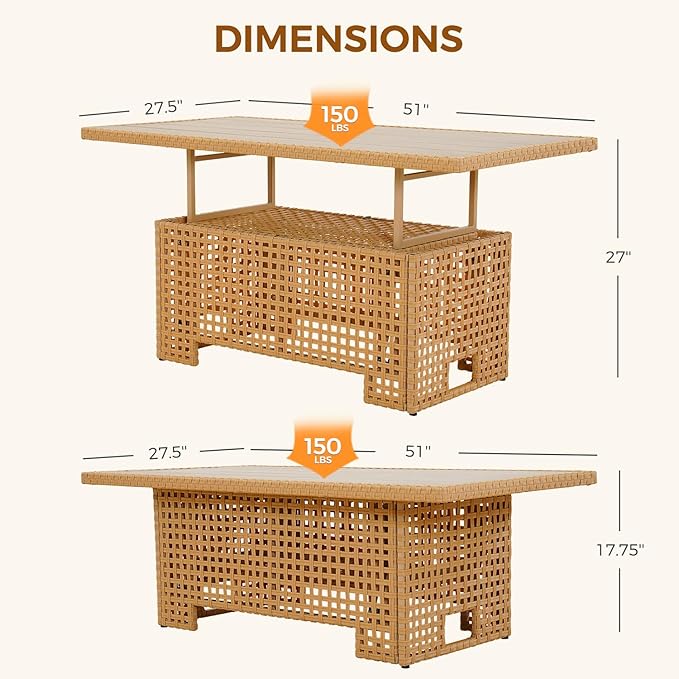 Grand patio 8-Piece Wicker Patio Furniture Set - Image 5