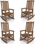 Oversized Rocking Chair Set of 4, Outdoor Rocking Chair by THOEOE
