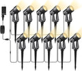Svater Landscape Lighting Low Voltage, 10 Pack Outdoor Spotlights by Svater