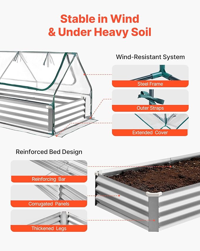 VEVOR 6x3x1FT Metal Raised Garden Bed - Image 5