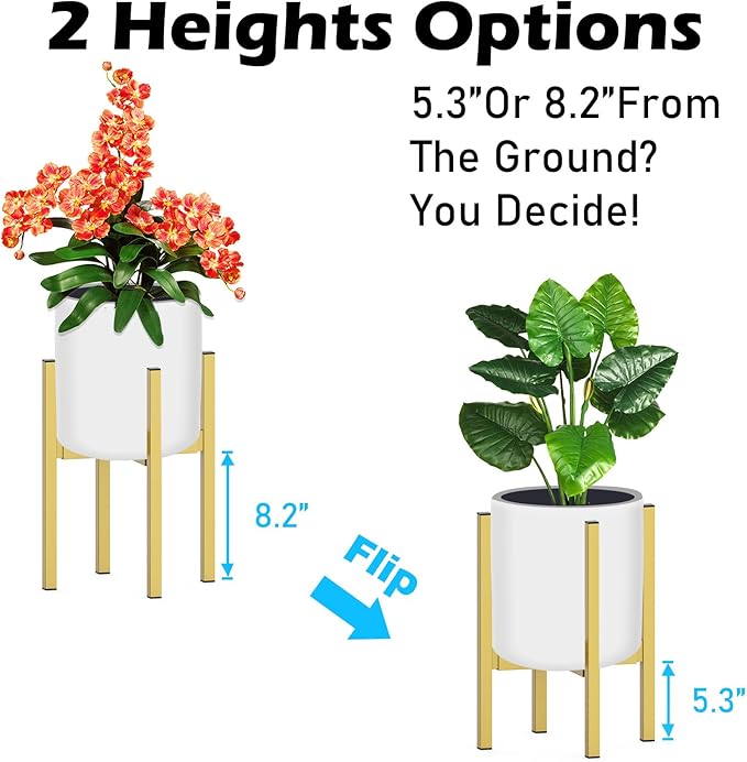 Heavy Plant Stand for 10"-16" Plant Pot Indoor Outdoor Corner, Adjustable Metal - Image 5