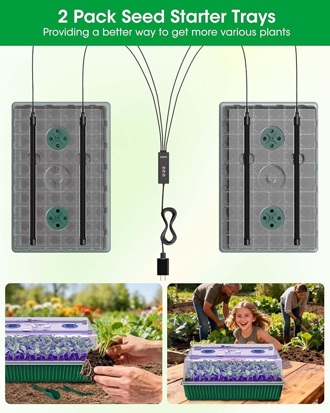 2PCS 120 Cell Self-Watering Seed Starter Tray Kit - Image 2