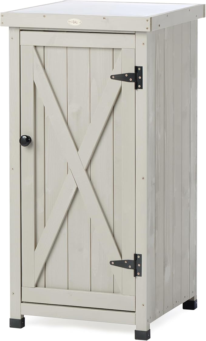 Outdoor Storage Cabinet for Patio, Garden Potting Bench Table by HABAU