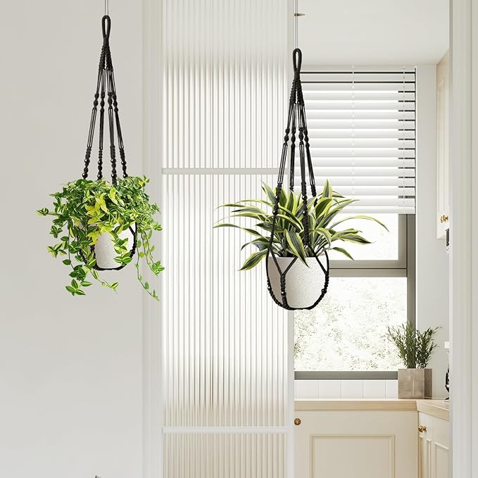 Macrame Plant Hanger Indoor Set of 2 - Image 5