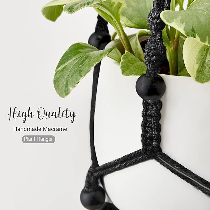 Mkono Macrame Plant Hanger Indoor Hanging Planter Basket - Image 5