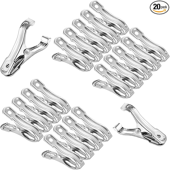 20 Pcs 2inches Gardening Clips for Netting, Have a Strong Grip of Metal Clips by Samhopo