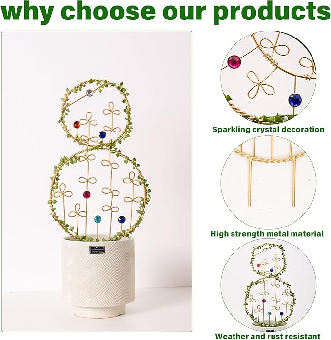 2PCS Hoya Trellis Plant Support Indoor Metal Frame Unique Trellis - Image 4