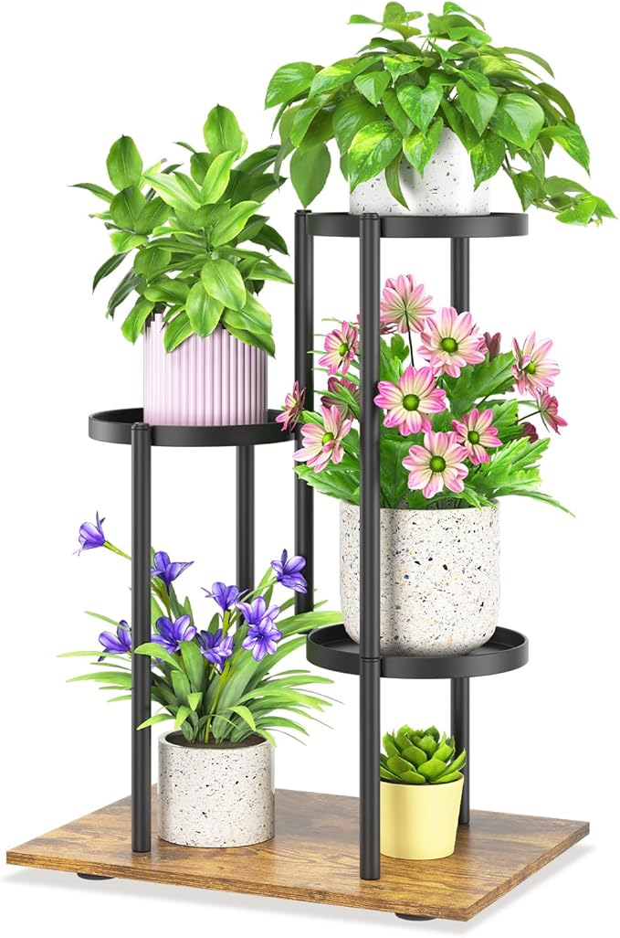 iDavosic.ly 3 Tier Plant Stand Indoor Outdoor, Tiered Corner Multiple Flower by iDavosicly