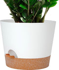 12inch Large Self Watering Plant Pot, Plastic Cylinder Planter by SwinDuck