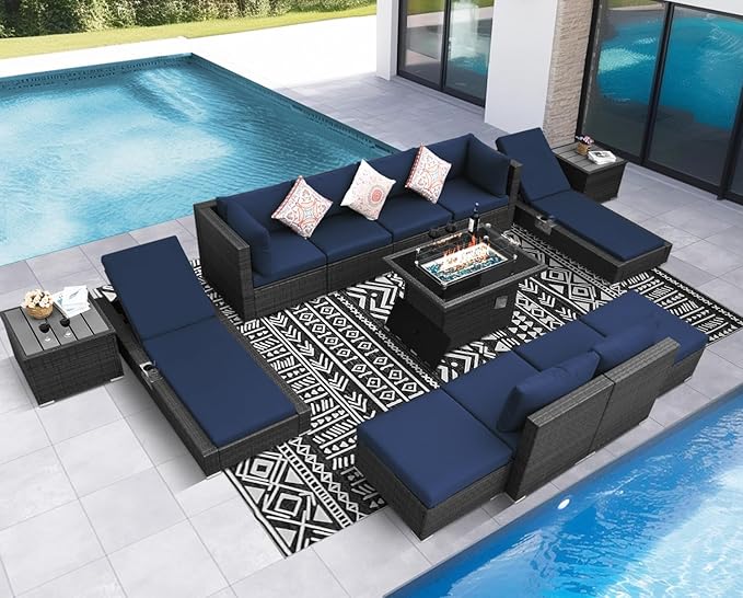NICESOUL 13 Piece Patio Furniture by NICESOUL