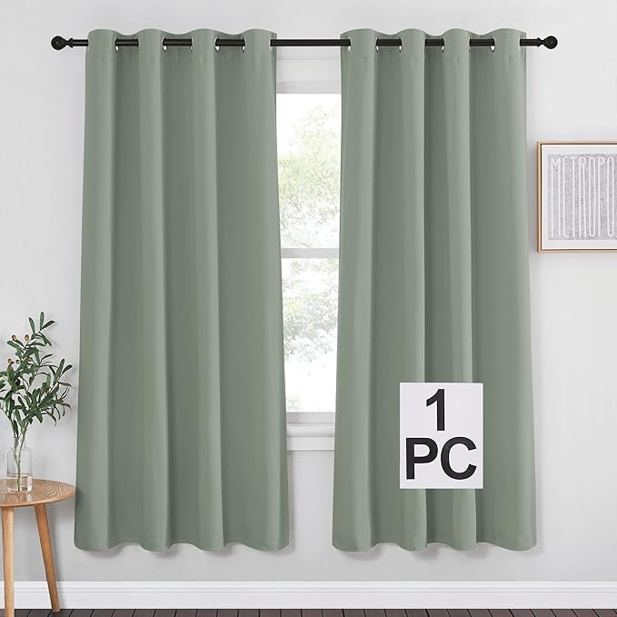 NICETOWN Sage Green Blackout Family Home Curtain by NICETOWN