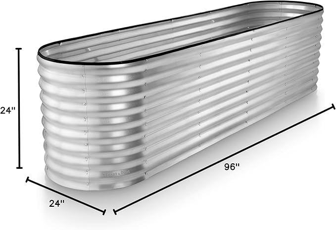 Plant & Plot Galvanized Raised Garden Beds Outdoor // 8×2×2 ft Planter Raised - Image 7