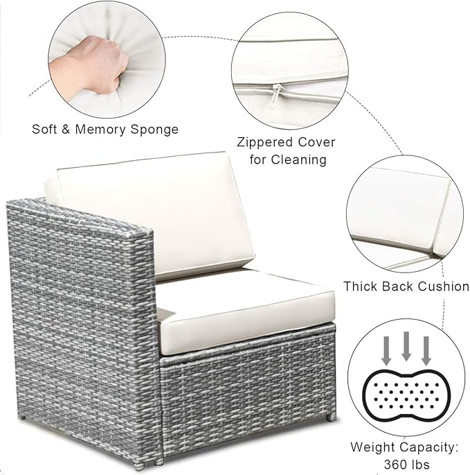 Tangkula 8 Pieces Wicker Patio Furniture Set - Image 5