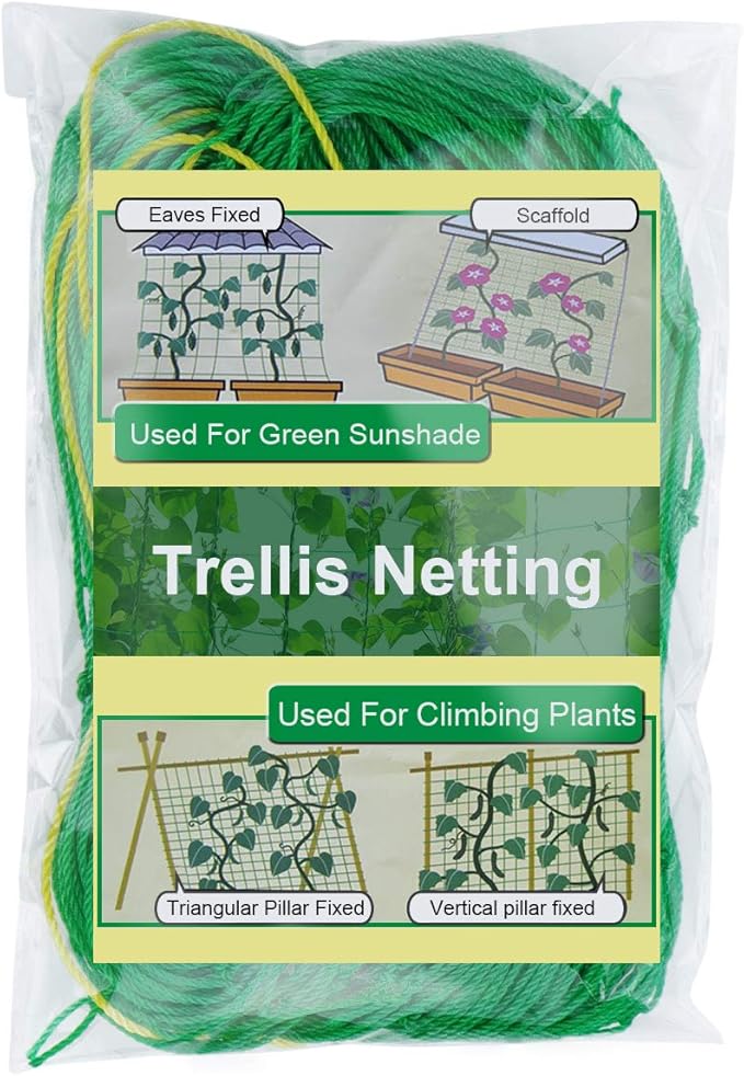 Pack of 2 Cucumber Tomato Trellis Netting, Heavy Duty Garden Netting by Zivisk