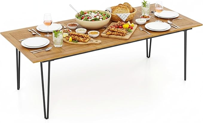 Tangkula 86.5" Large Patio Dining Table by TANGKULA