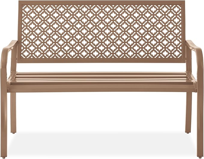 Best Choice Products Outdoor Bench 2-Person Metal Steel Benches Furniture by BestChoiceProducts