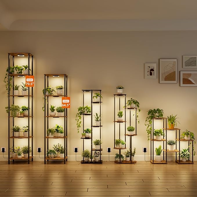 Bstrip Plant Stand Indoor with Grow Light, 7 Tier Flower Stand with Plant Light - Image 8