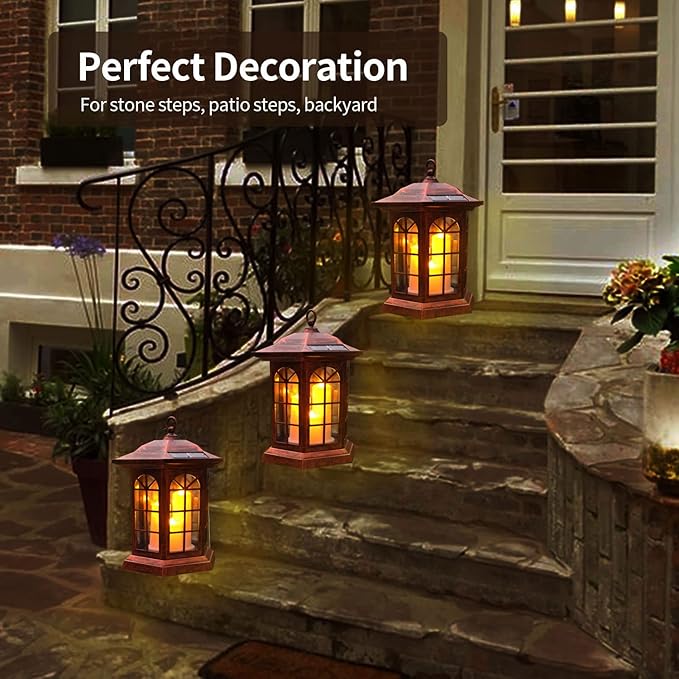 Solar Outdoor Waterproof Hanging Lantern, Yard Decorative Solar Lights PVC - Image 4