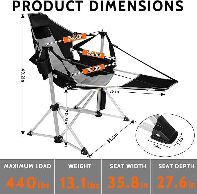 Romswi 2-Pack Aluminum Hammock Chair - Image 3