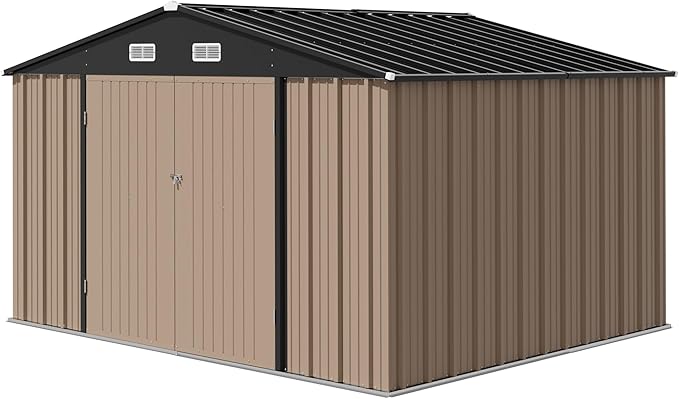 Devoko 10 x 8 FT Outdoor Storage Shed, Metal Garden Sheds & Outdoor Storage - Image 7