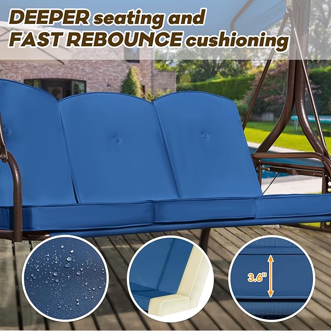 3 in 1 Outdoor Porch Swing - Image 6