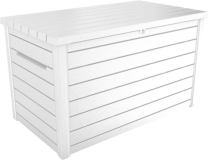Keter XXL 230 Gallon Deck Storage Box Outdoor Patio Container ~ White by Keter
