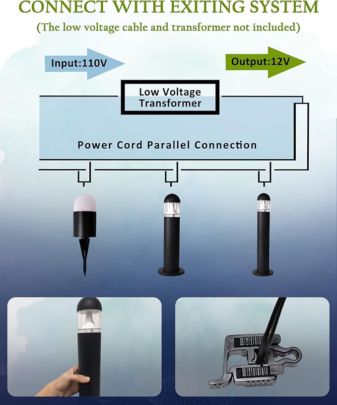 6 Pack Low Voltage Landscape Pathway Lights, 12V LED Bollard Light IP67 - Image 8