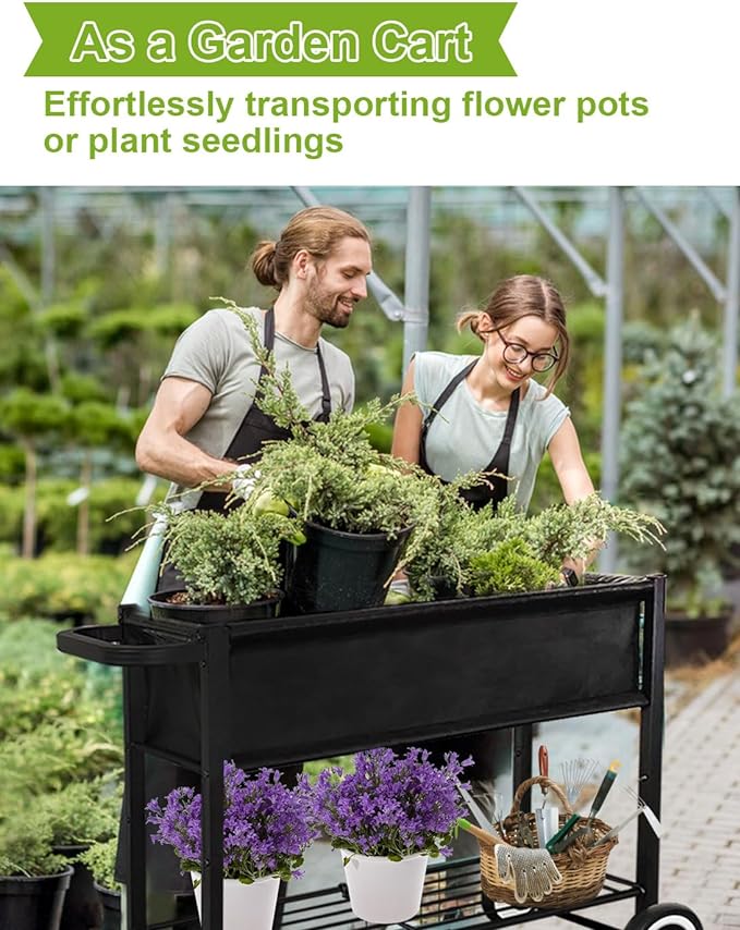 Raised Garden Bed with Legs for Outdoor Plants, Standing Elevated Planter Box - Image 2