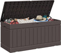 JUMMICO 78 Gallon Outdoor Deck Box Large Resin Storage Box by JUMMICO