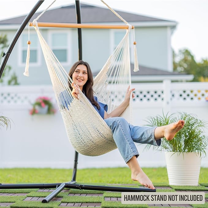 JoyView Hammock Chair with Spreader Bar Caribbean Hammock Swing Chair 300 LBS - Image 2