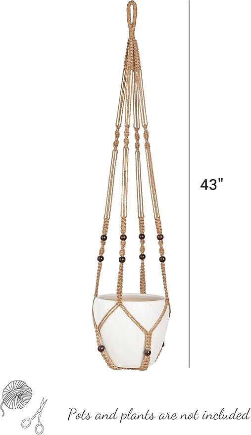 Mkono 43 Inch Macrame Plant Hanger Large - Image 5