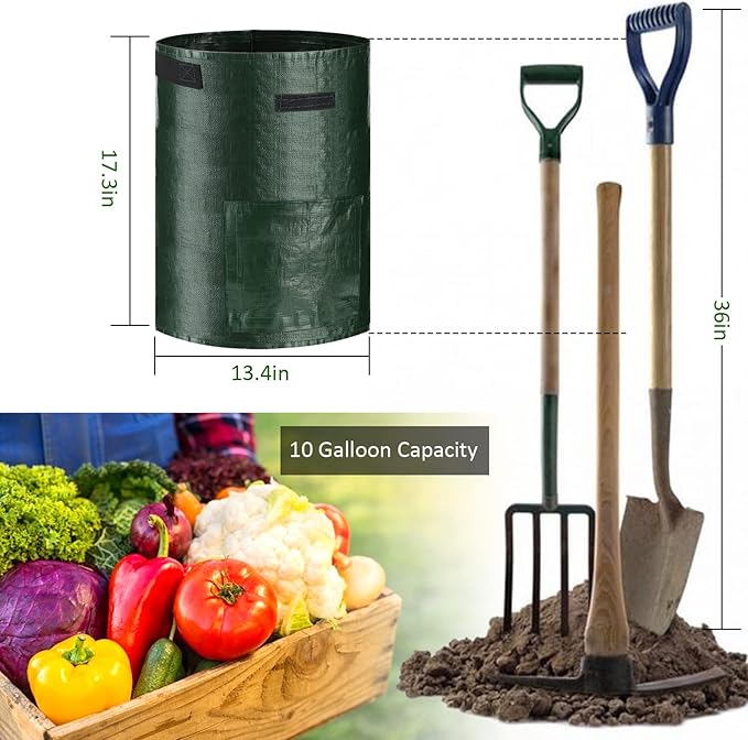 JJGoo Potato Grow Bags, 3 Pack 10 Gallon - Image 2
