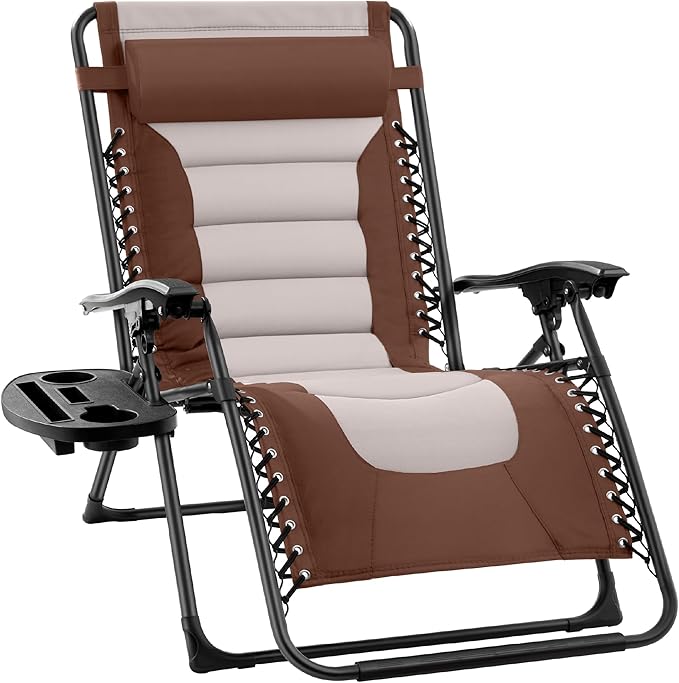 Best Choice Products Oversized Padded Zero Gravity Chair, Folding Outdoor Patio by BestChoiceProducts