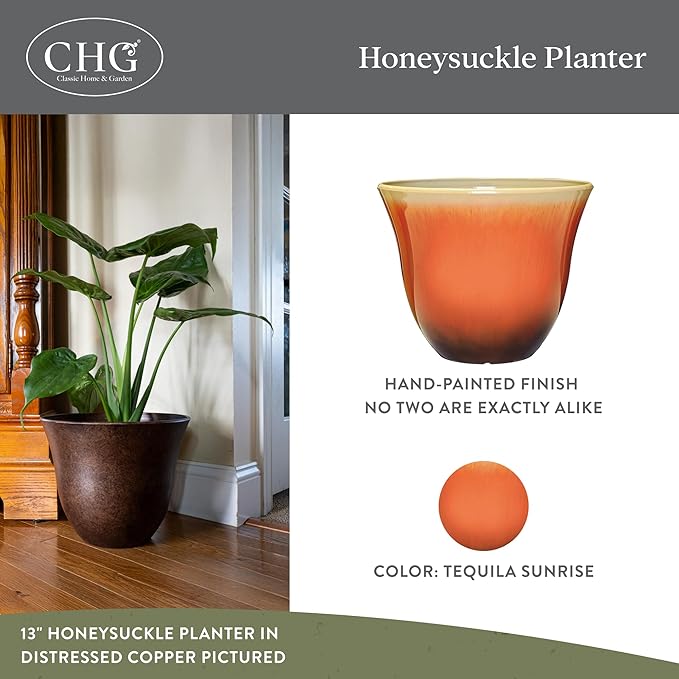 Classic Home and Garden Honeysuckle Resin Planters - Image 2