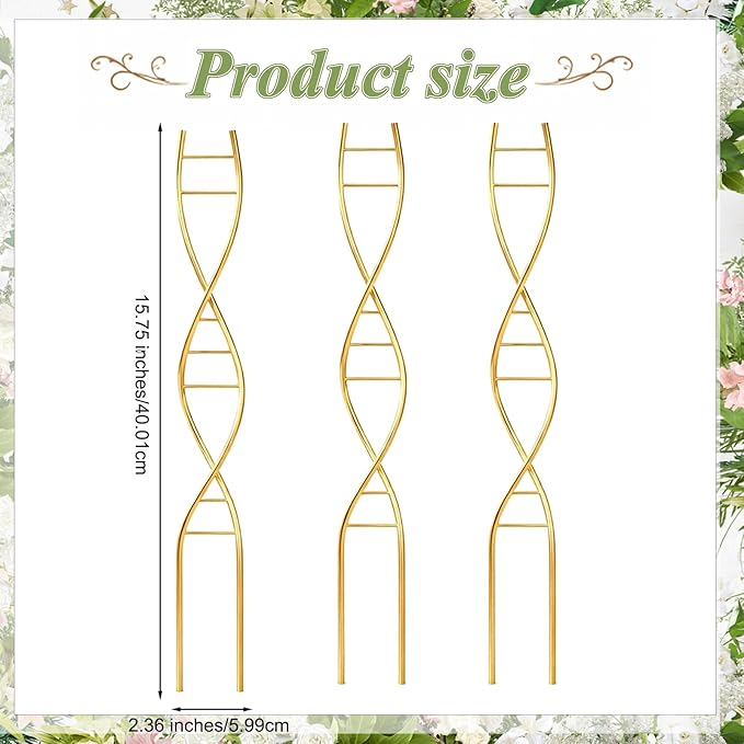 3 Pcs 15.75 Inch Indoor Plant Trellis - Image 2