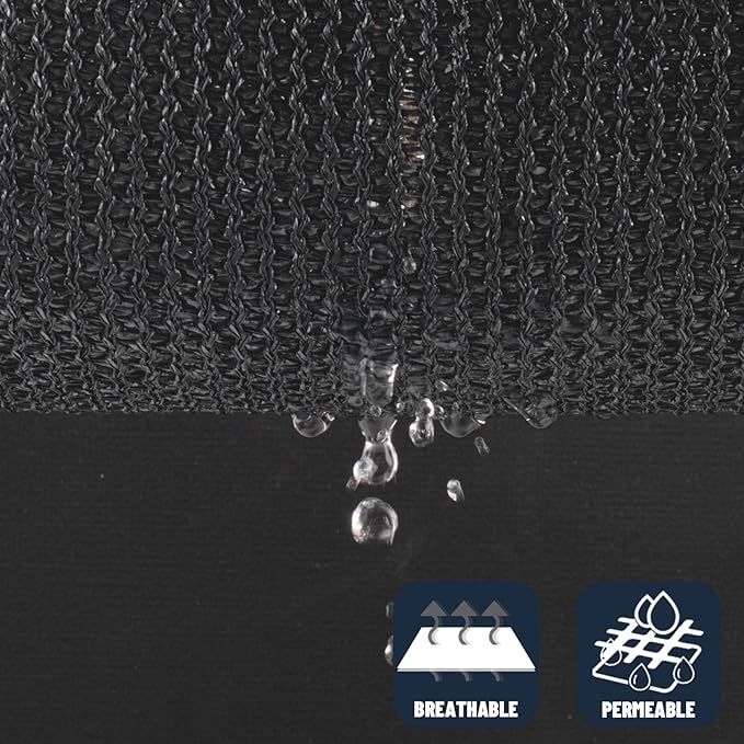 SUNNY GUARD Custom Size 16'x32' Rectangle Graphite Grey UV Block Sunshade - Image 5