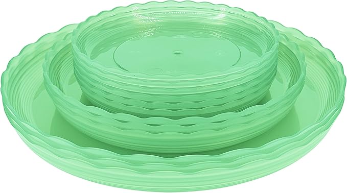 12Pcs Clear Plant Saucer, 6 8 10 Inch Durable Plastic Plant Tray, Round Plant by Lifecouldbesointeresting