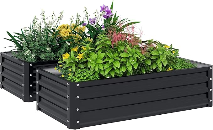 Outsunny Galvanized Raised Garden Bed, by Outsunny