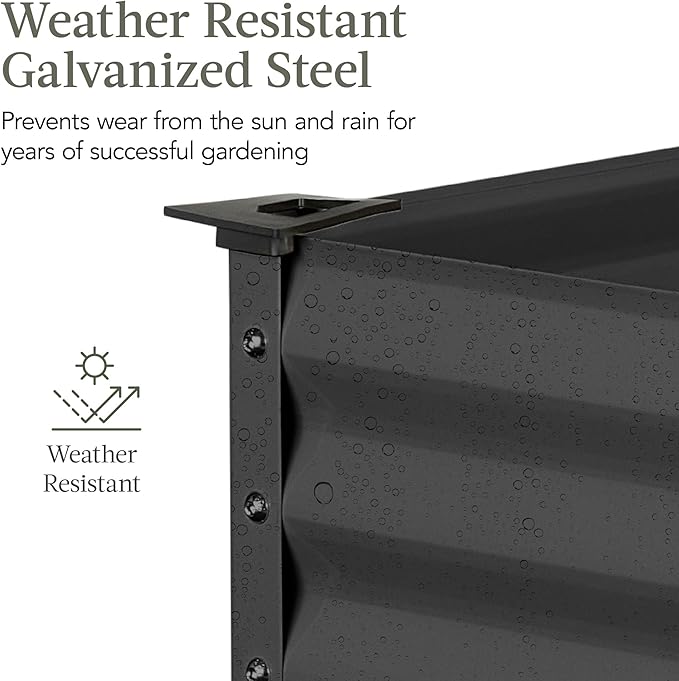 Best Choice Products 48x24x30in Galvanized Raised Garden Bed, Metal Elevated - Image 4