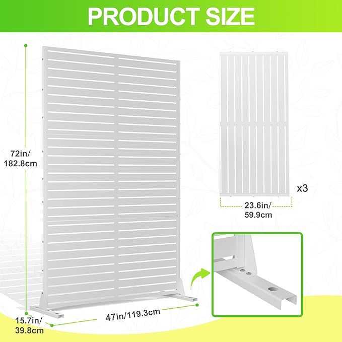 Outdoor Privacy Screen, Freestanding Privacy Fence Panels - Image 7