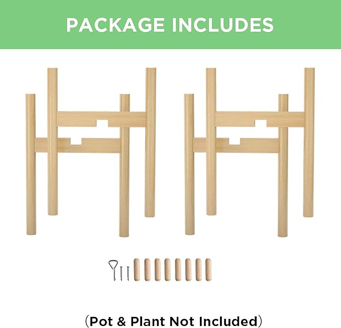 MUDEELA 2 Pack Indoor Plant Stands, 2 Tier Tall Plant Stand 30 inches, Mid - Image 7