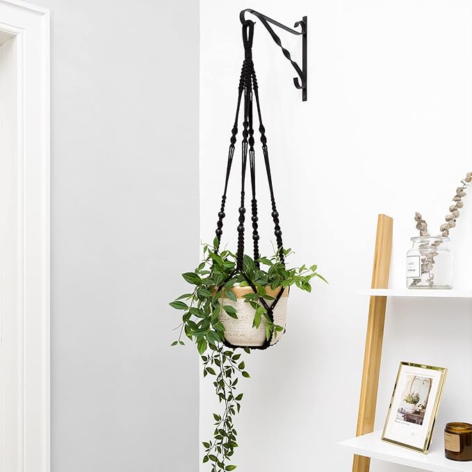 Mkono Macrame Plant Hanger Indoor Hanging Planter Basket - Image 2