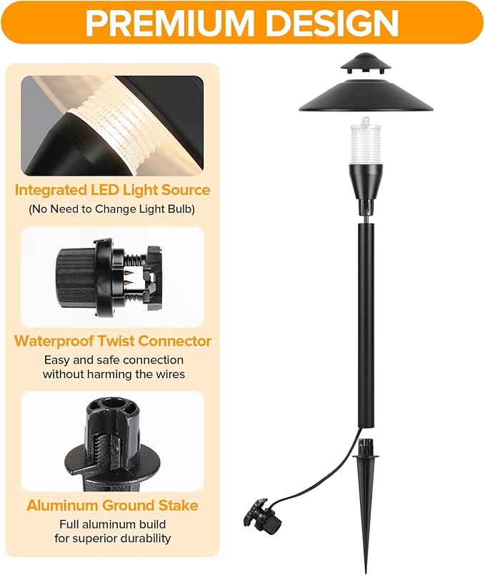 LUTEC 12V Low Voltage Pathway Lights, Die-cast Aluminum Pathway Lights - Image 5