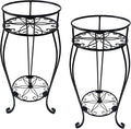 CASIMR 2 Tier Plant Stand, Indoor Outdoor Multiple Flower Pot Shelf Rustproof by CASIMR