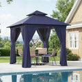 Aoxun Outdoor Gazebo for Patio 8x8 Metal Frame Canopy by Aoxun