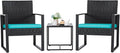 Flamaker Patio Set Outdoor Wicker Furniture, Modern Bistro Set by Flamaker